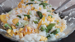 IMG 20160508 102611 - Reissalat mit grünem Spargel