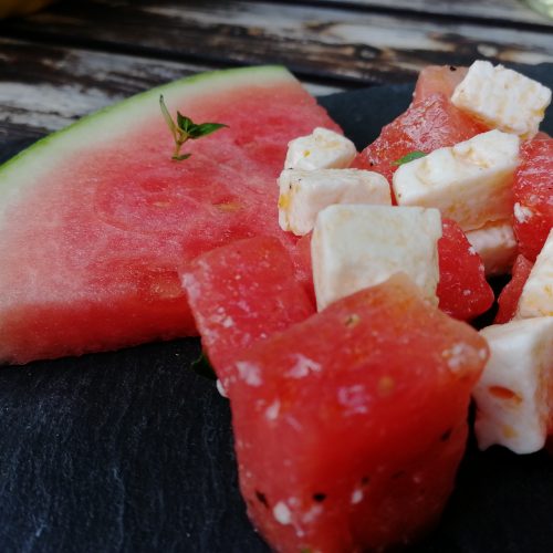 Wassermelone-Feta Salat