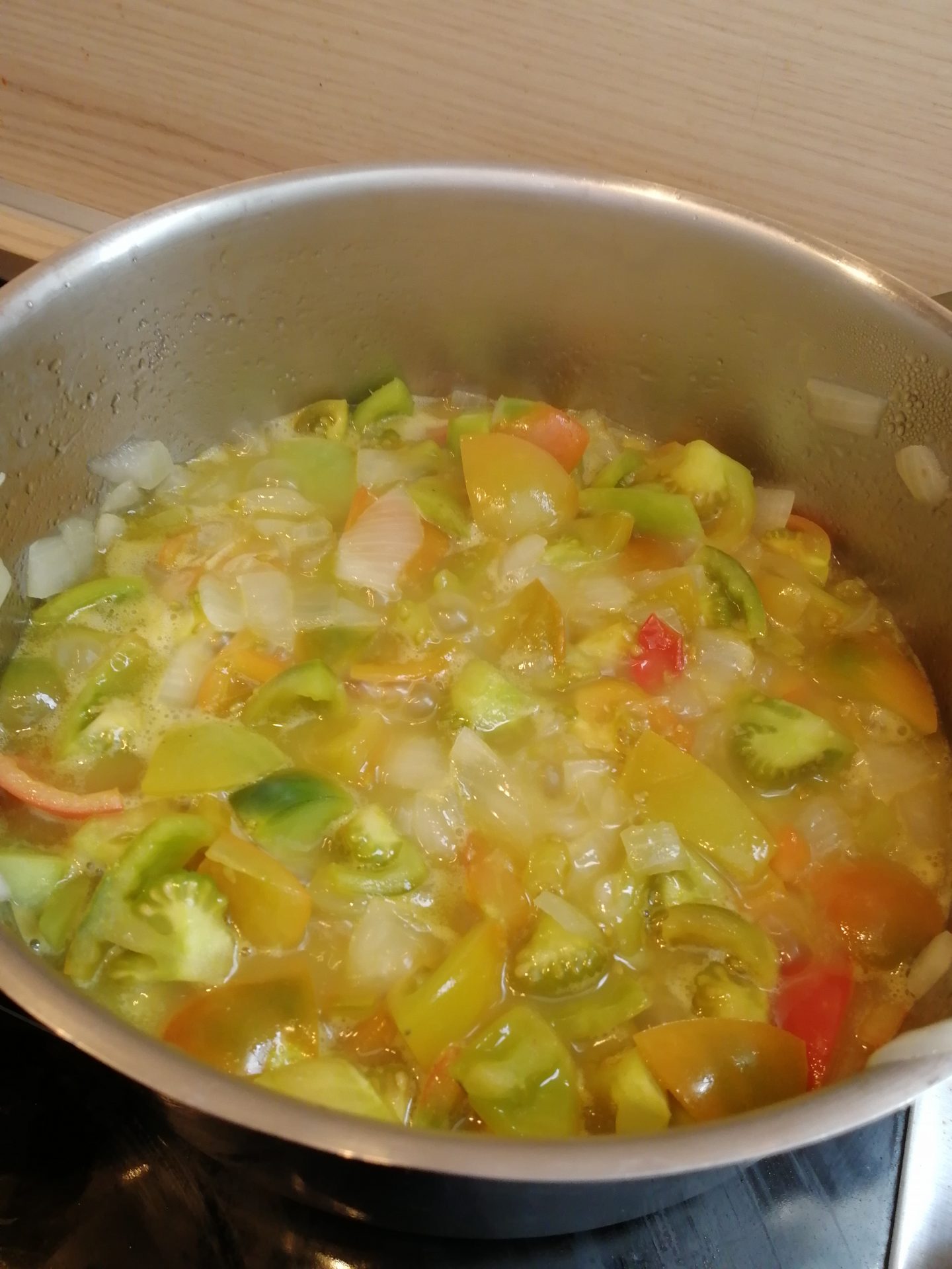 Grüne Tomaten Chutney mit Ingwer - Soni - Cooking with love Grüne Tomaten Chutney mit Ingwer - Soni - Cooking with love